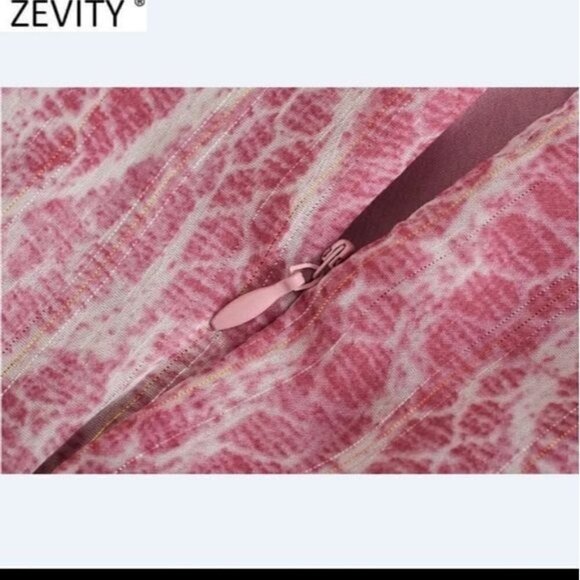 PINK SNAKESKIN PRINT DRESS BOHO STYLE - Picture 3 of 8